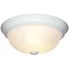 Decorative 2 Light 11 inch White Flushmount Ceiling Light in White Alabaster, Small